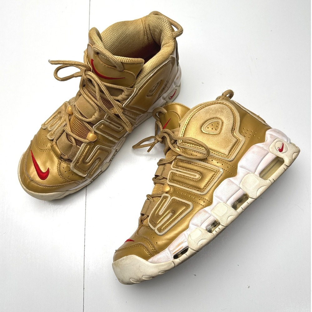 Nike Air More Uptempo Supreme Suptempo Metallic Gold 902290-700 Mens 11